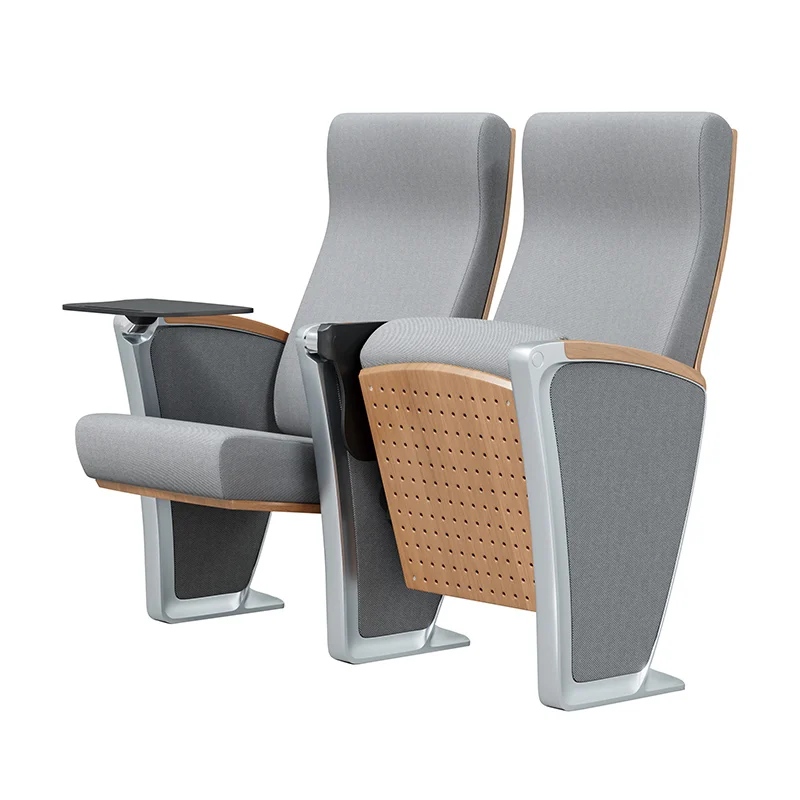 Auditorium chair with folding system for space saving in multi purpose hall and school.