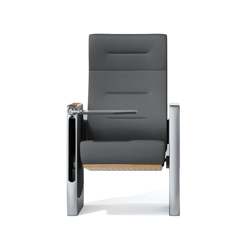 Auditorium chair with folding system for space saving in multi purpose hall and school.
