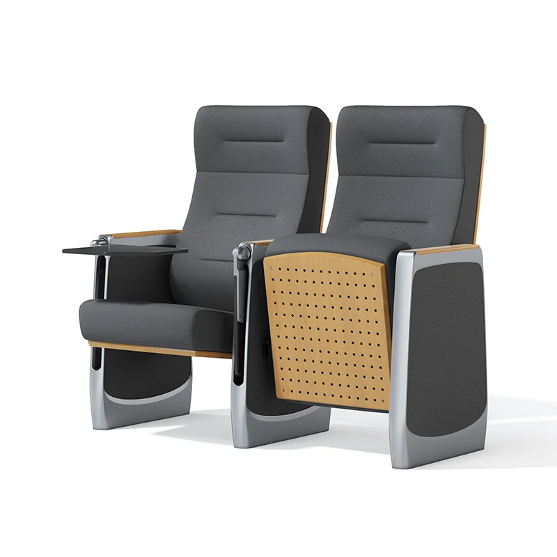 Auditorium chair with folding system for space saving in multi purpose hall and school.