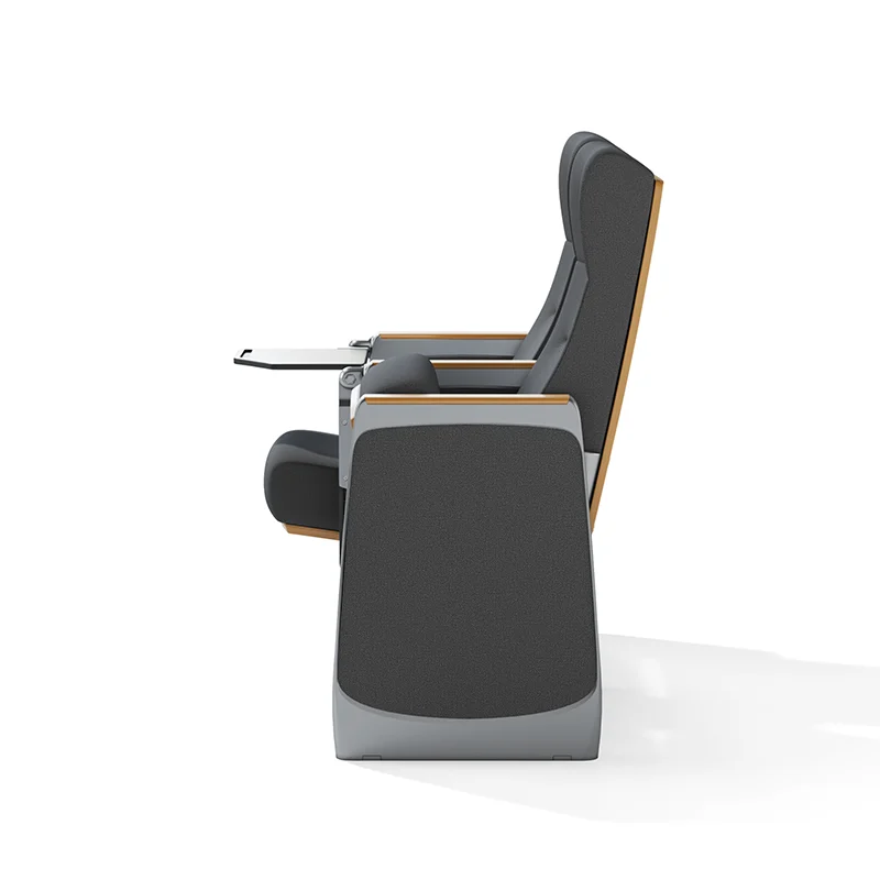 Auditorium chair with folding system for space saving in multi purpose hall and school.