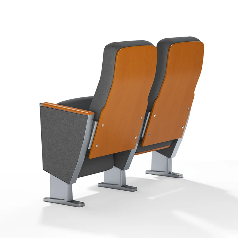 Auditorium chair with folding system for space saving in multi purpose hall and school.
