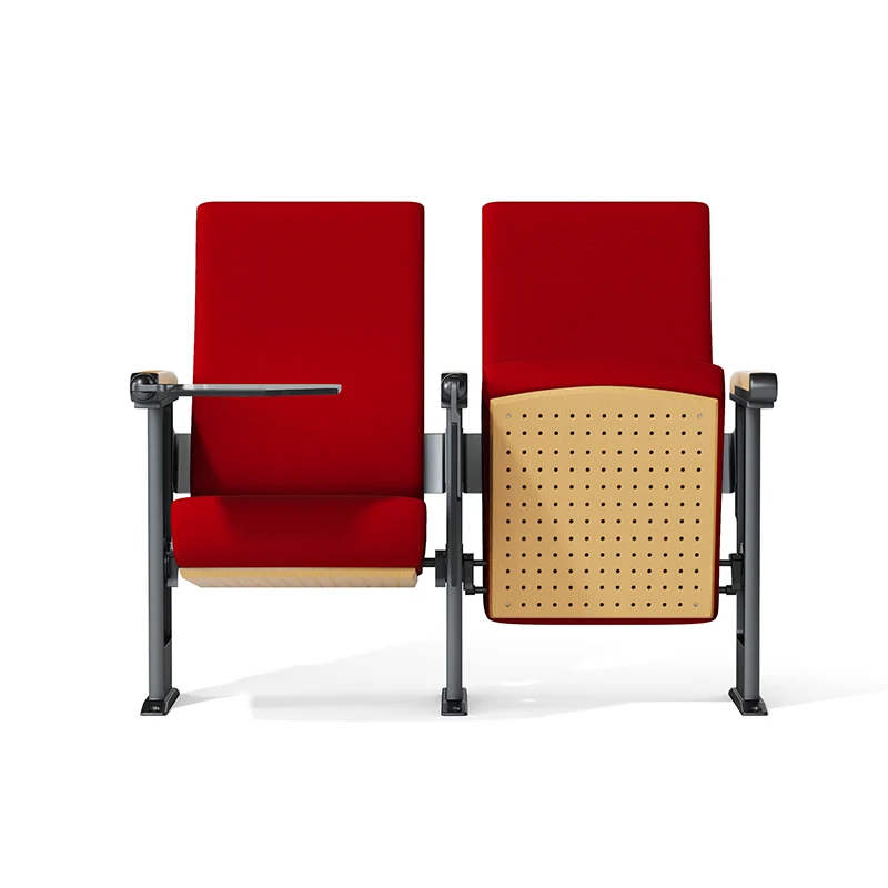 Auditorium chair with folding system for space saving in multi purpose hall and school.
