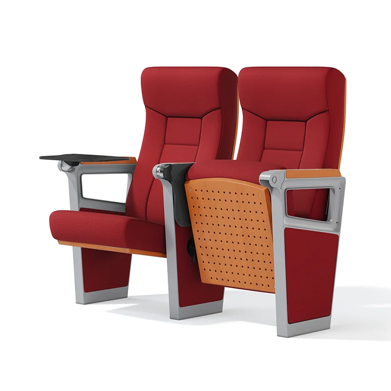 Fixed seat auditorium chair for permanent installation in performing arts venue.
