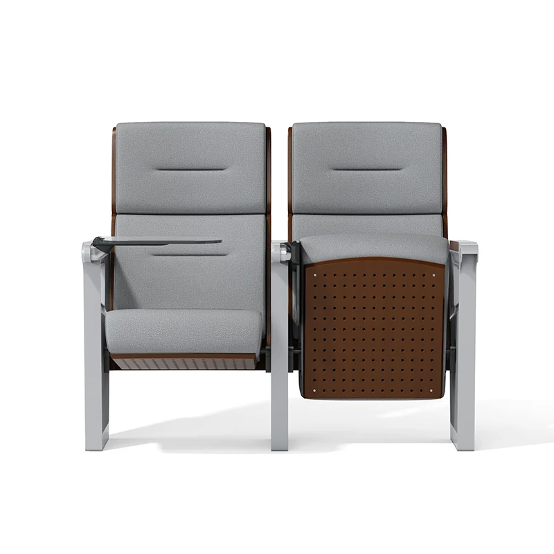 Fixed seat auditorium chair for permanent installation in performing arts venue.