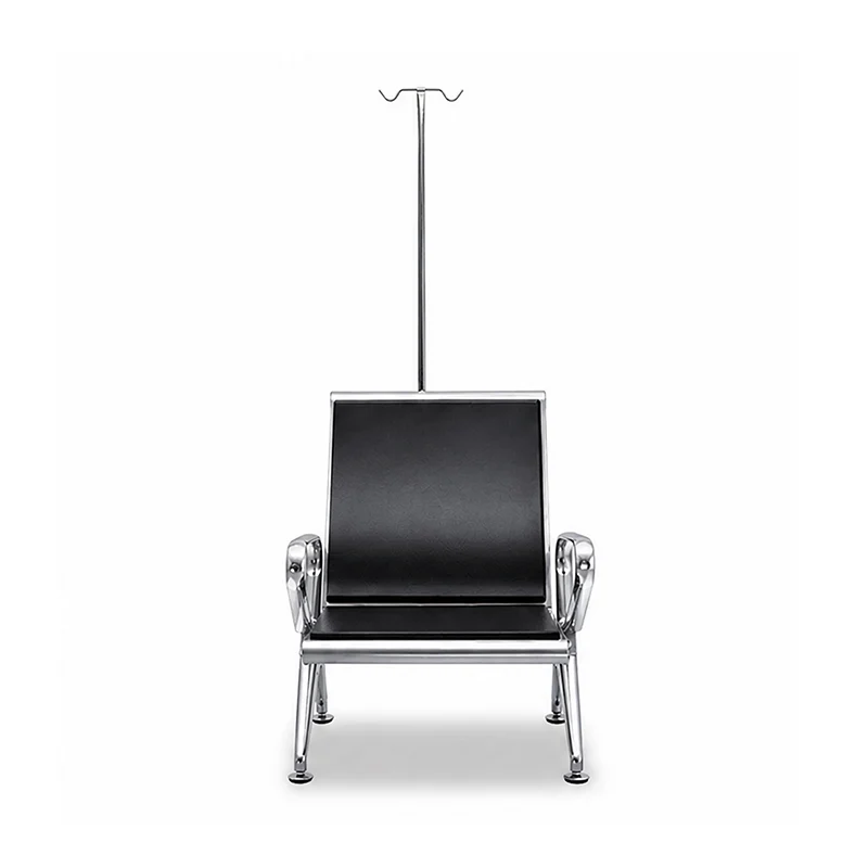 hospital 1 seater waiting chair with heavy duty frame and pu upholstery for general patient seating.