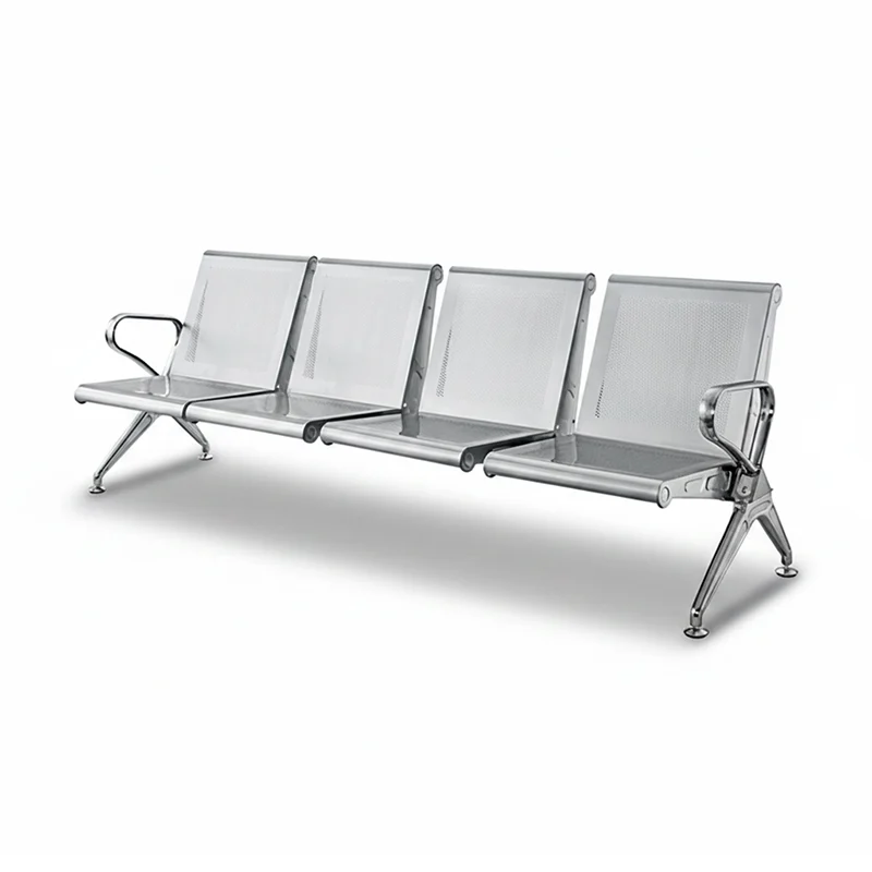 4 seater hospital waiting bench for emergency department corridor with high patient volume.