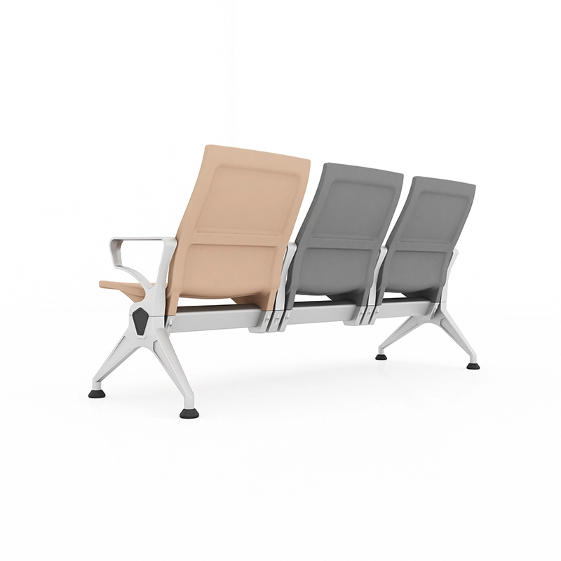 Hospital admitting area waiting chair with durable construction for 24 hour use.
