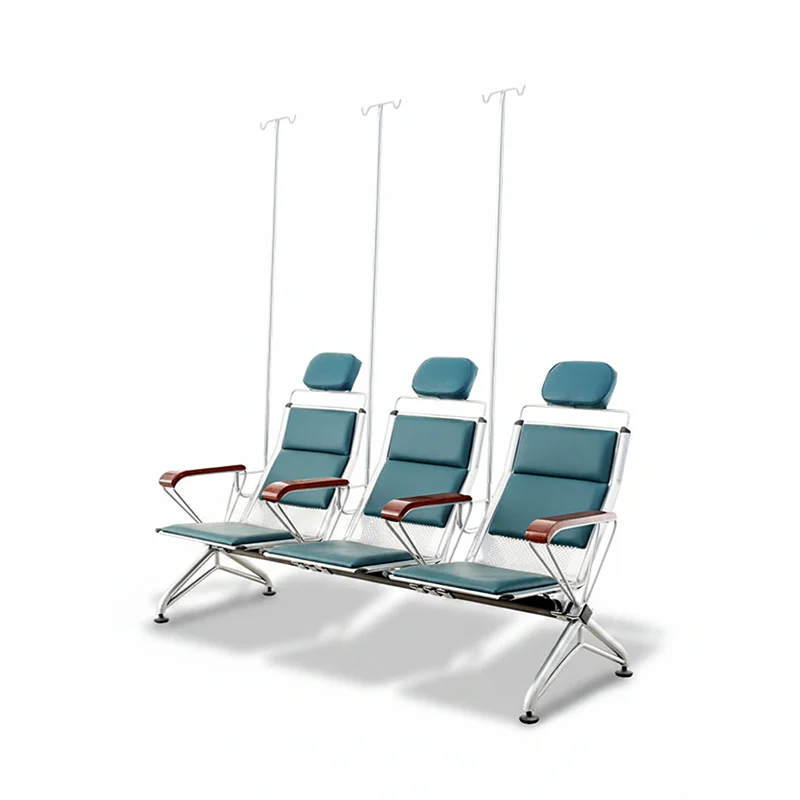 Hospital chair with anti static caster for movable layout in treatment waiting area.