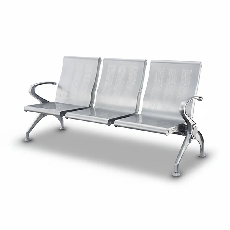 Fully welded steel hospital chair for medical environment requiring structural integrity.