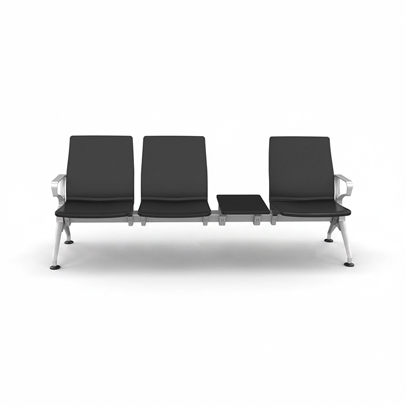Medical waiting chair for laboratory area with stain resistant easy clean fabric.