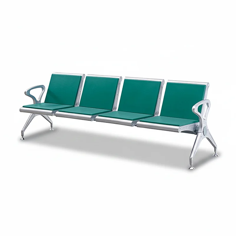 Hospital chemotherapy waiting area chair with extra soft cushion for sensitive patients.