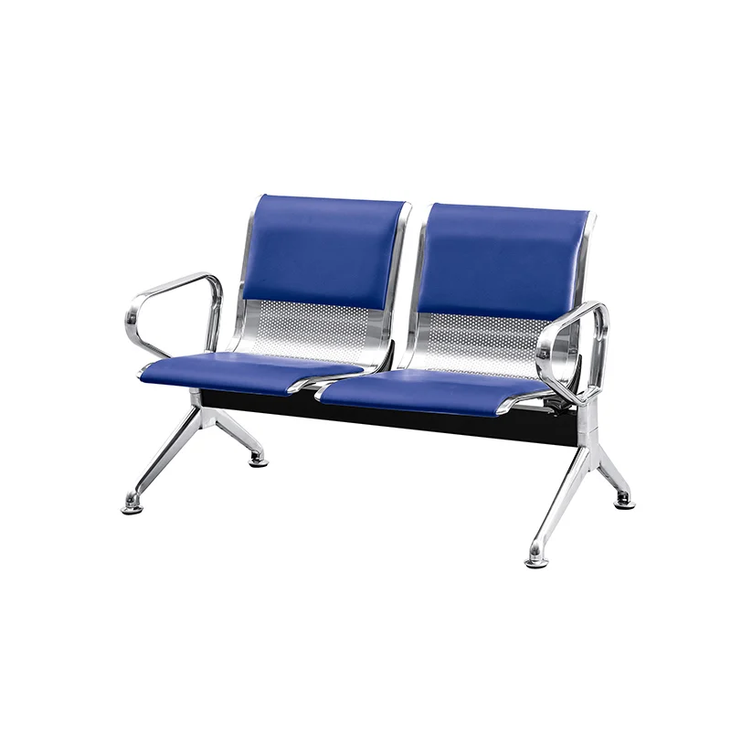 Hospital laboratory waiting area chair with stain resistant easy clean surface.