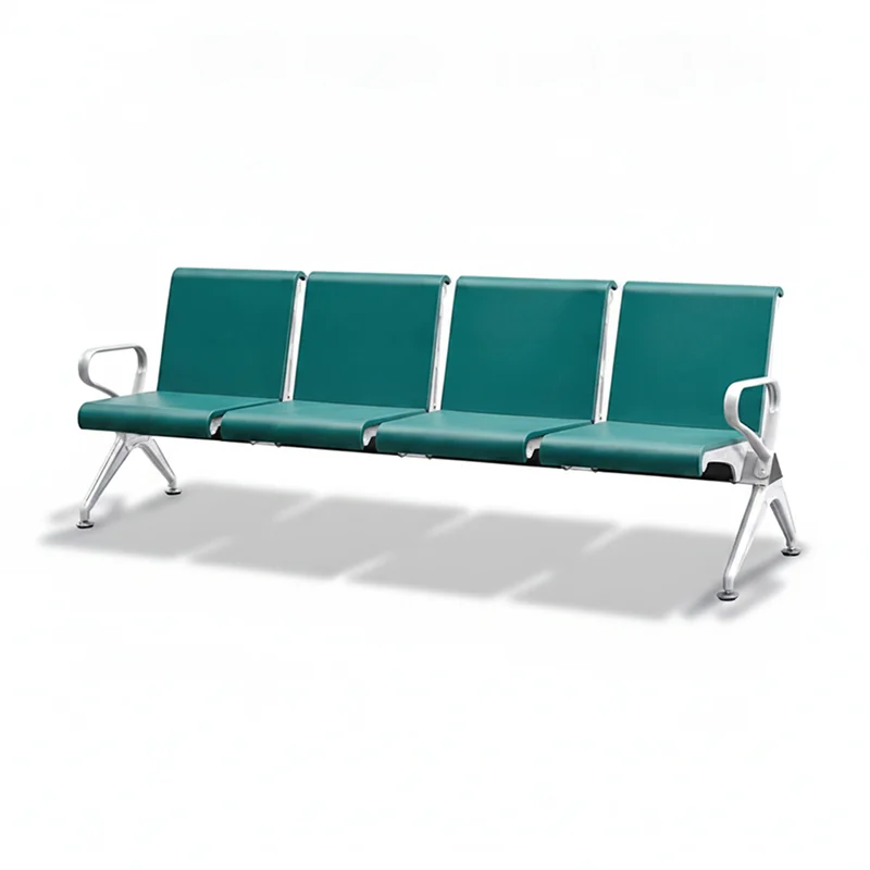 Hospital pediatric clinic waiting bench with rounded edges for child safety.