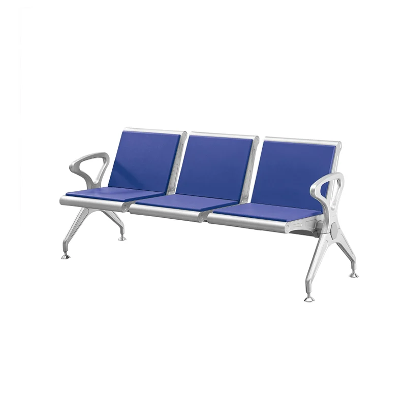 Hospital pharmacy waiting bench with compact size for small retail medical space.