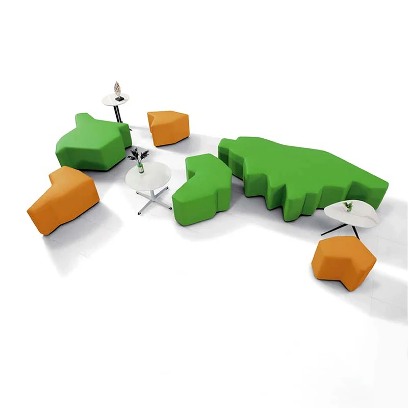 Fabric lounge sofa for breakout area in office meeting floor with casual design for employee collaboration