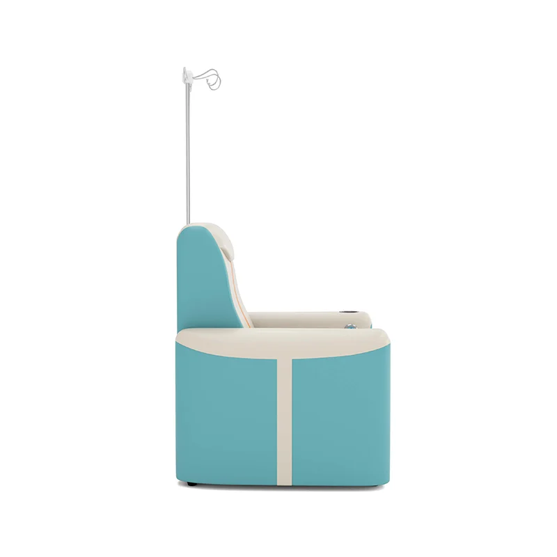 front view of medical clinic 1 seat chair showing individual contoured backs and seamless frame.