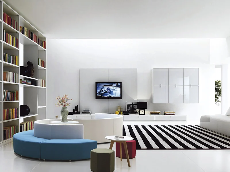 modern commercial fabric lobby sofa for hotel reception area with high density foam and tufted backrest in beige color
