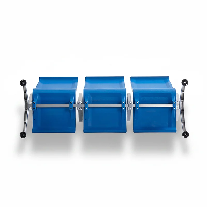 High density PU foam cushion cross section for waiting chair showing thickness and support.
