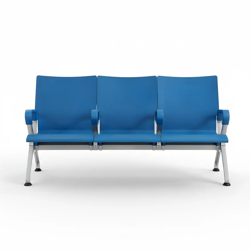 Antibacterial coating layer on PU hospital waiting chair for infection control.