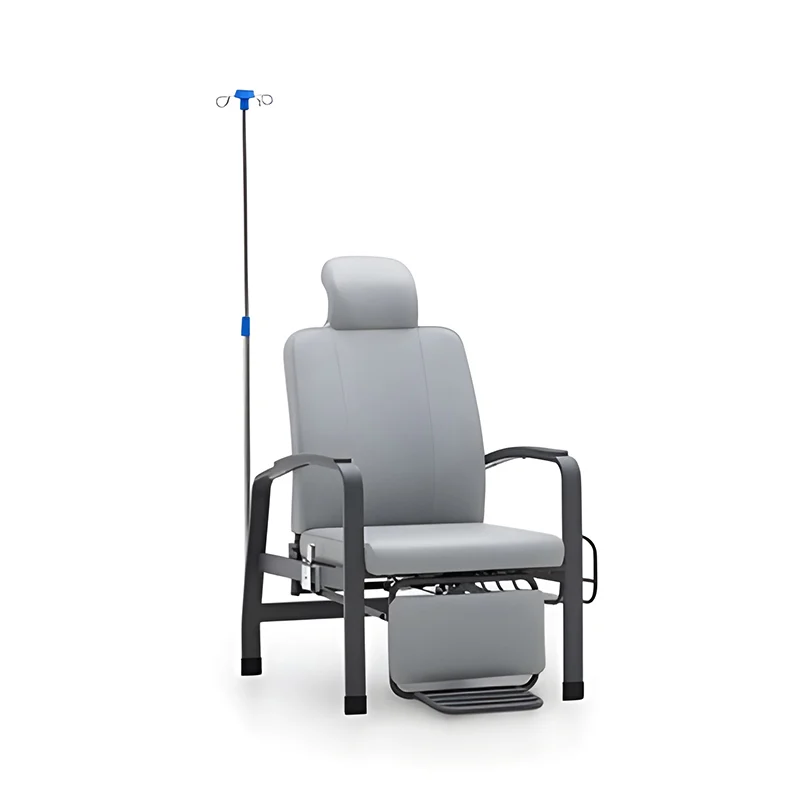 pu leather 1 seat medical bench in brown color matching hospital interior design standards.