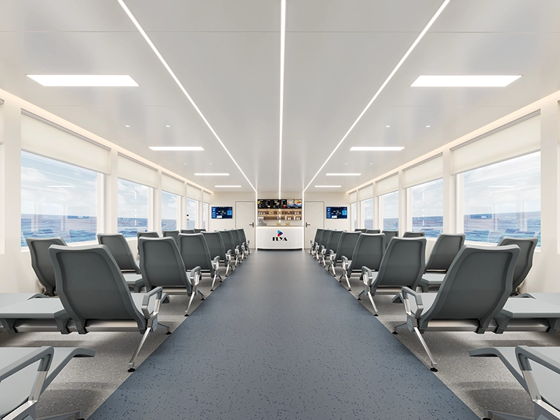 Single PU airport chair with both armrests for VIP lounge personal space.