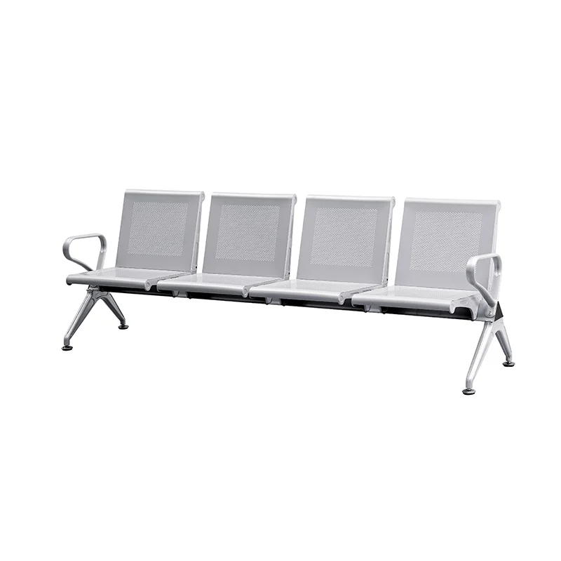 Electrostatic powder coating process on stainless steel bench for even finish.