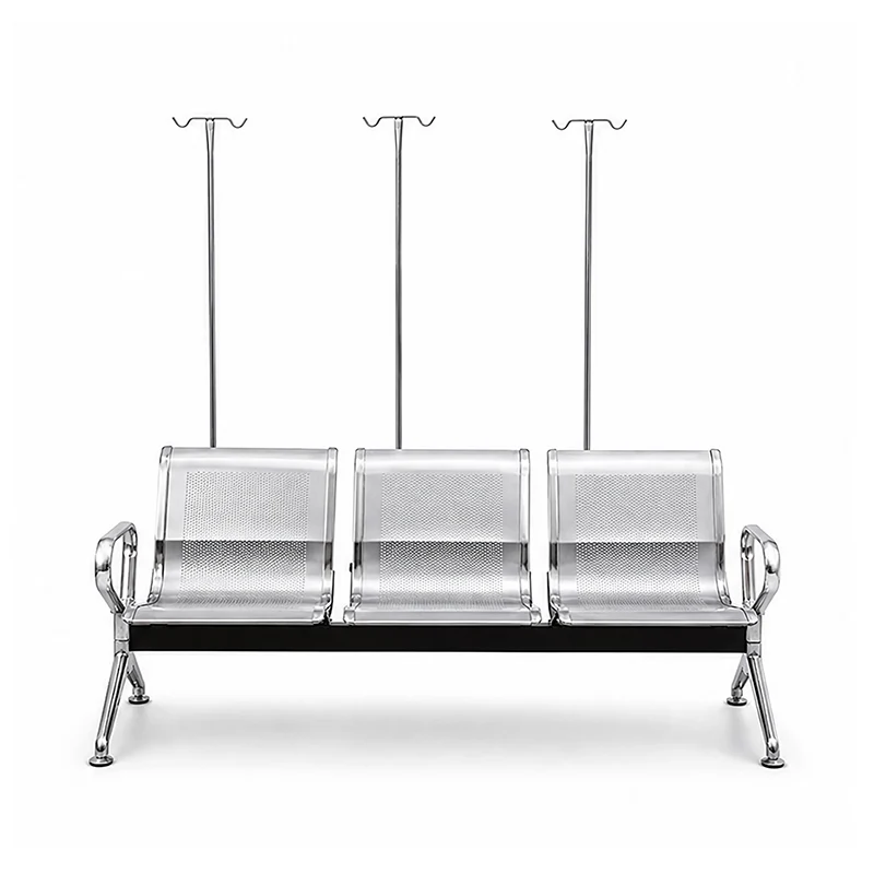 three person waiting bench placed in clinic hall providing efficient seating for families.