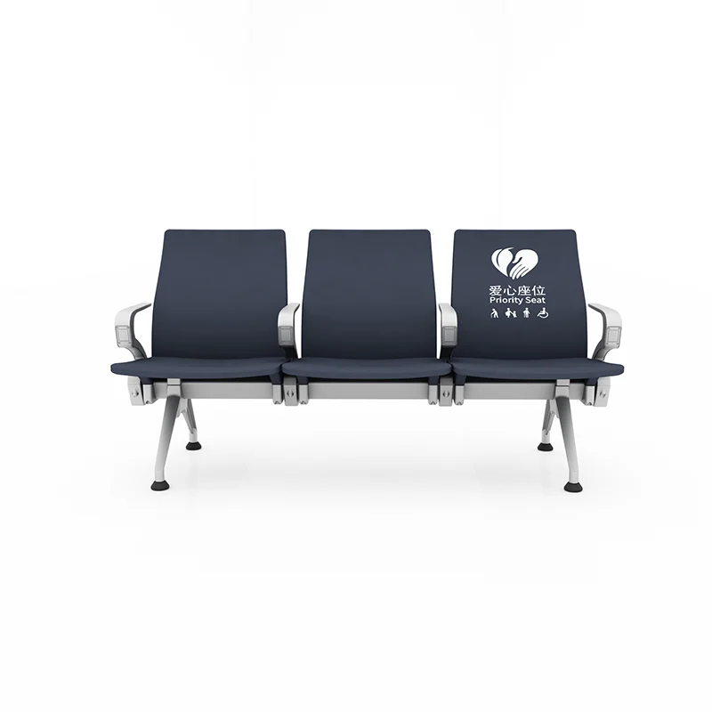 Floor anchor plate for waiting chair with four bolt fixing system.