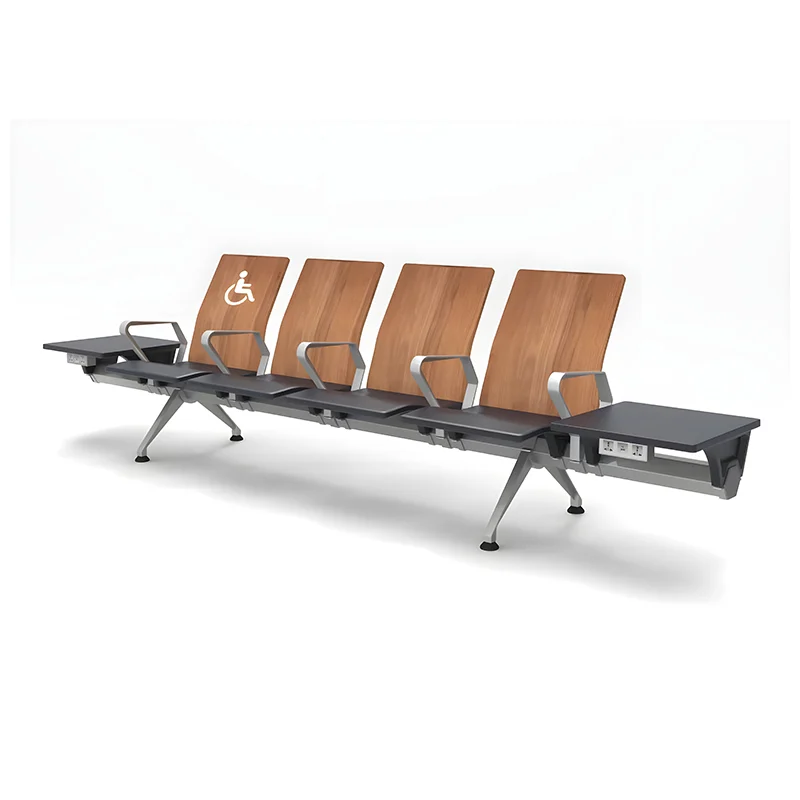 Continuous waiting chair row showing seamless connection between units.