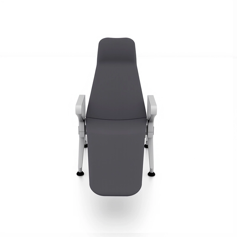 Weight capacity label on waiting chair showing 150kg per seat limit.